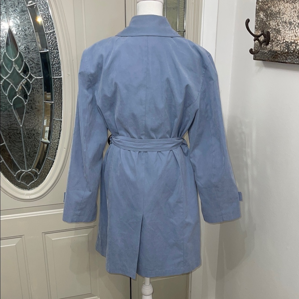 Worthington Women's Powder Blue Medium Trench Coat - Picture 6 of 14